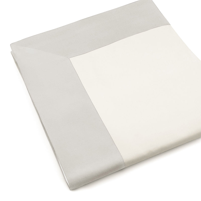 Set Lenzuola Sopra Sotto e Federe Balza in Raso Mitera Diamante Ostrica Varie Misure