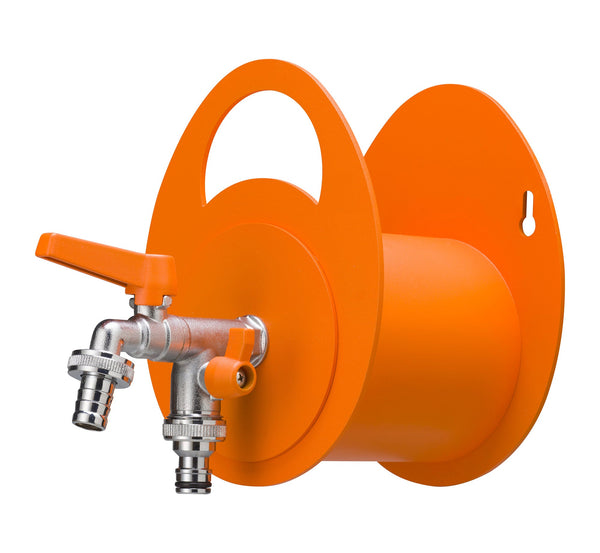 Portatubo da Muro in Metallo con Rubinetto a Doppia Uscita Belfer 42/MU Arancione sconto