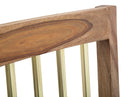 Set 2 Sedie 45x50x100 cm Elegant Sheesham in Legno Naturale e Oro