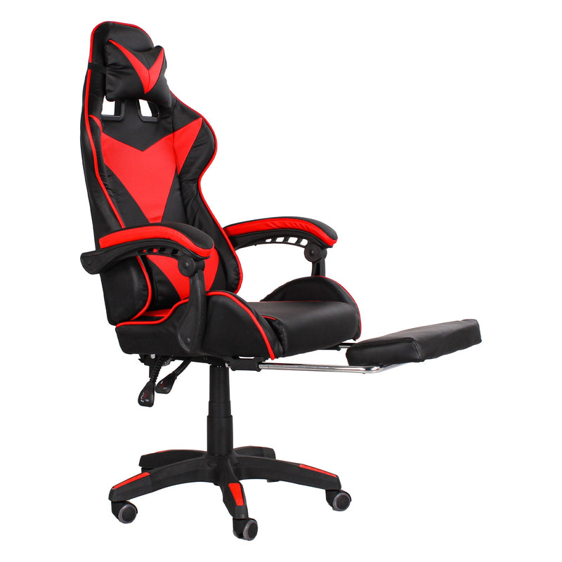 Sedia da Gaming 135x67 cm in PU Rosso e Nero