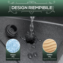 Base per Ombrellone Ø60 cm Riempibile con Acqua e Sabbia 28-40 kg per Pali da Ø3,8 e Ø4,8 cm in Plastica Nero 