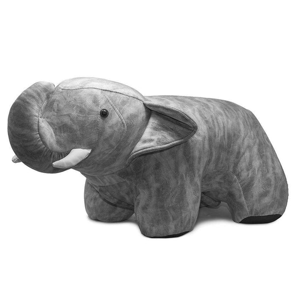 Tabouret Pouf Repose-Pieds pour Enfants 77x36x34 cm Éléphant Grand Gris Divina Home prezzo