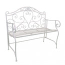 Panca Dollie Bianco Antico 103x54x95 h cm in Acciaio Bianco