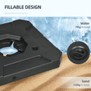 Basi per Ombrellone da Giardino 88,5x88,5x12 cm in HDPE Nero