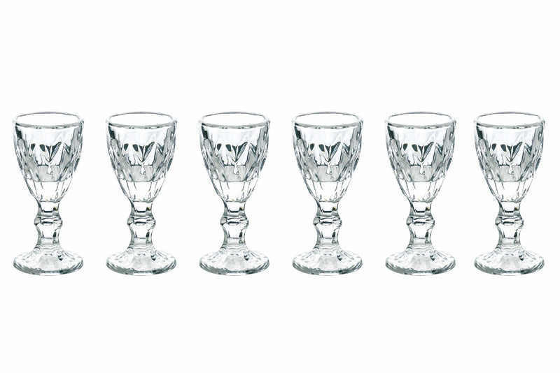 Set 6 Liquorini Trasparenti in Vetro 45 ml Villa d'Este Home Tivoli Prisma