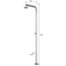 Doccia da Giardino Miscelatore ATI Docce Stilo-M Inox Anodizzato