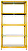 Étagère métal jaune Ettore 5 étagères 100x40x187 cm