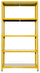 Étagère métal jaune Ettore 5 étagères 100x40x187 cm
