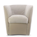 Poltroncina a Pozzetto 70x67x76 cm in Tessuto e Similpelle Tortora