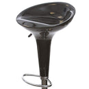 Sgabello Cucina Regolabile in Acciaio e ABS Seduta Girevole Nero Casa Bar