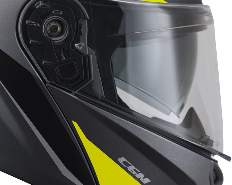 Casco Integrale per Scooter Visiera Lunga CGM Dresda 508G Giallo Fluo Opaco Varie Misure
