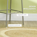 Set Bar Tavolino Alto e 2 Sgabelli da Giardino in Acciaio e Legno Quercia