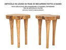 Sgabello Kursi Ø35x45 cm in Teak Riciclato      