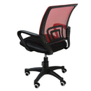 Sedia Poltrona Operativa da Ufficio in Tessuto Net Rossa