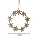 Set 6 Mini Coroncina con Stelle Ø11 cm Oro