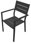 Set 4 Sedie da Giardino 57x59x87 cm in Alluminio e Textilene Grigio Scuro