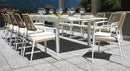 Sedia da Giardino in Alluminio e Corda Vorghini Pegli Bianco e Beige