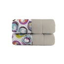 Trapunta Invernale 1 Piazza e Mezzo Stampata in Microfibra 200gr Double Face Cerchi Astratti      