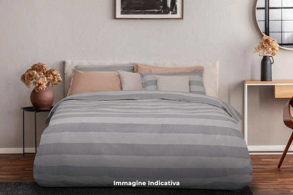 acquista Housse de couette avec taie d'oreiller imprimée en pur coton Cober Trendy Ecru Différentes tailles