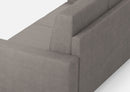 Divano 2 Posti 168x85x85 cm Sakar in Tessuto Grigio