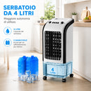 Raffrescatore Nebulizzatore 3in1 Serbatoio 4L con 2 Ghiaccioli Potenza 65W Bianco      