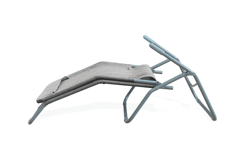 Sedia Sdraio Dondolina Pieghevole in Alluminio Soriani Text Grigia
