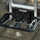 Carrello Portapacchi Pieghevole 40x41x107 cm 2 Ruote in EVA in Alluminio e Acciaio