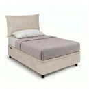 Letto Singolo Contenitore Imbottito Microfibra Sabbia BoxMax Testata Soft Varie Misure
