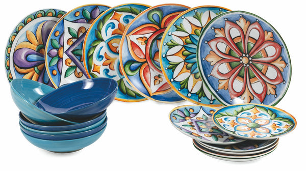 Service de table 18 pièces en porcelaine et grès VdE Tivoli 1996 Le Maioliche sconto