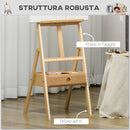 Cavalletto da Pittore 43,5x43x150-190 cm ad Altezza Regolabile con Cassetto in Legno di Faggio      