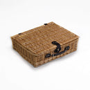Cestino Pic-nic in vimini campagna con accessori barbeque cm 50x40xh14