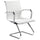 Chaise d'attente de bureau en similicuir blanc Tosini Dallas