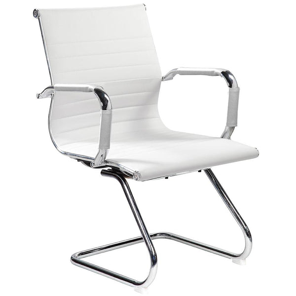 acquista Chaise d'attente de bureau en similicuir blanc Tosini Dallas