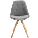 Set 2 Sedie Imbottite 48x56x87 cm in Tessuto  Grigie