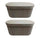 Lot de 2 Poufs de Rangement 76x38x38 cm Jocelyn en Velours Beige
