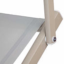 Lettino Prendisole da Giardino 181x60xH39 cm in alluminio ecru Bagnino