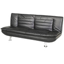 Divano Letto Prontoletto Sofia Rivestimento in Similpelle Nero