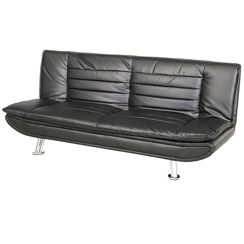 Divano Letto Prontoletto Sofia Rivestimento in Similpelle Nero