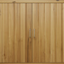 Armadio Porta Attrezzi da Esterno 110x50x85 cm con 2 Ante e Ripiani in Legno   