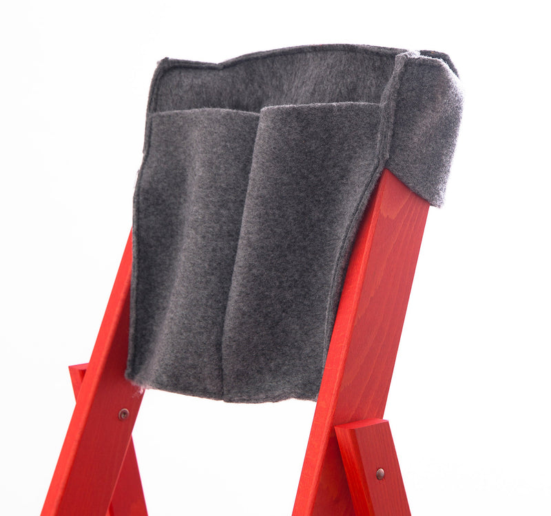 Tascone Porta Attrezzi per Scala in Lana Cotta Grigio