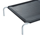 Brandina Portatile per Cani 110x80x20 cm Fino a 22Kg in Metallo e Tessuto a Rete Nero