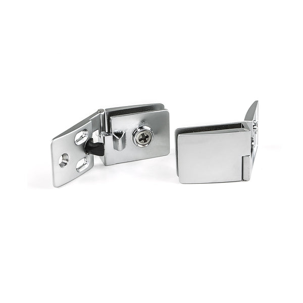 Emuca Charnière pour porte en verre emplacement central 4-5 mm d'épaisseur chrome mat 2 pièces prezzo