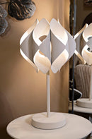 Lampada da Tavolo Space Ø28x57 cm in Ferro Crema      