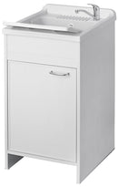 Mobile Lavatoio in PVC 50x50x85 cm 1 Anta Forlani Garden Bianco