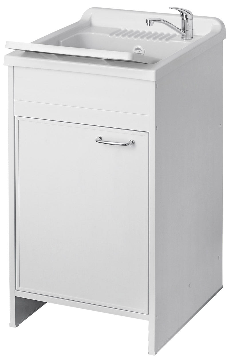 Mobile Lavatoio in PVC 50x50x85 cm 1 Anta Forlani Garden Bianco