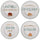 Set de 4 Soucoupes Sweet Ø19x1,5 cm en New Bone China VdE Tivoli 1996 Le Travisate Blanc