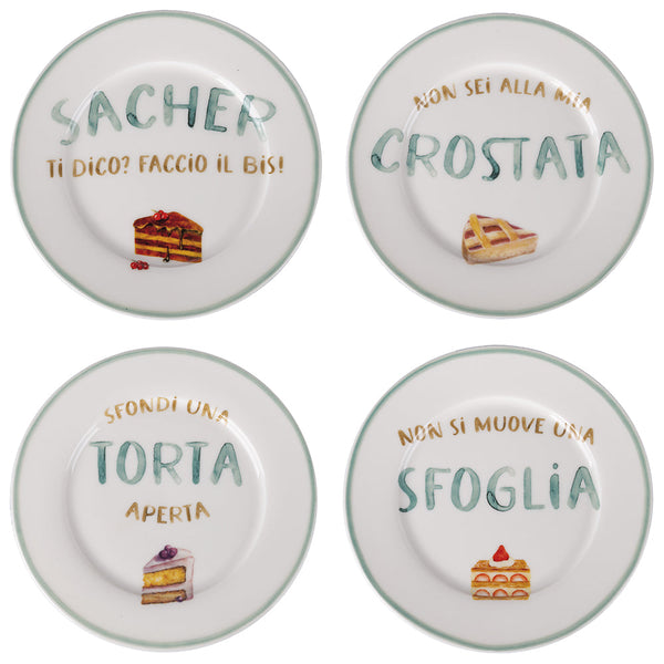 Set de 4 Soucoupes Sweet Ø19x1,5 cm en New Bone China VdE Tivoli 1996 Le Travisate Blanc acquista