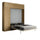 Lit double escamotable peu encombrant Kentaro H250 cm marron