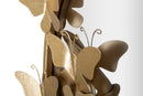 Specchio Farfalle Round 74x4x75 cm in Ferro e MDF Oro