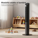Ventilatore Piantana a Torre Ø31,5x116 cm con WiFi e App di Controllo in ABS e Rame Nero      